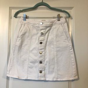 White Denim Skirt